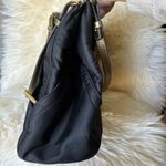 Eric Javits Black Nylon Shoulder Bag Gold Trim Hardware Designer Purse Classic Photo 10