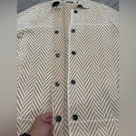 Cyrus Tan Chevron Teddy Jacket Size L Photo 3
