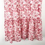Lulus  Sweetly Blooming Ivory Floral Lined Tiered Maxi Skirt, Size Medium Photo 6