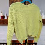 Sincerely Jules  Neon Chartreuse Adjustable cropped Sweater Photo 2