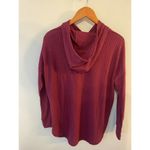 Chaser  Women's Small Burgundy Berry Hooded Long Sleeve Thermal Knit Top Photo 1