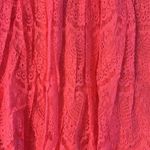 Forever 21 Neon Coral Lace Boho Skirt Small Photo 1