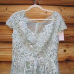 Mac Duggal 20978 Green Embroidered Cap Sleeve A Line Dress Photo 7