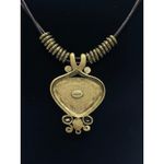 Chico's  Double Cord Necklace with Gold Tone Shimmer Rhinestone Pendant Photo 2