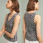 Anthropologie Maeve Jacquard Polka Dot Tank Top Black & White Top Size Small Photo 0