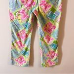 Lilly Pulitzer Vintage  Floral Patchwork Bootcut Pants Ankle Fit Size 0 Cotton Photo 6