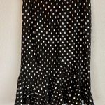 Who What Wear Polka Dot Ruffle Skirt Black & Metallic Gold Women’s Size 8 Photo 5