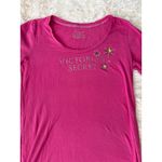 Victoria's Secret  Sleep Shirt Nightgown Pink Embellished 3/4 Sleeve‎ Casual Photo 1