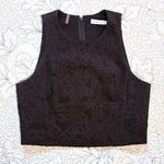 Rebecca Taylor Black Eyelet Lace Sleeveless Crop Top Womens Sz 2🧡 Photo 6