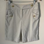 Etcetera Pinstripe Shorts Gold Buttons Size 8 Photo 0