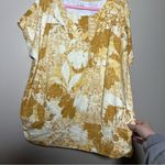 Wonderly  Yellow Pattern Short Sleeve Women’s Blouse Photo 5