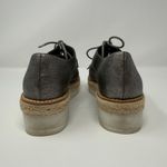 Eileen Fisher Everly Derby Leather Platform Oxford Shoes Womens 7 Silver Lace Up Photo 6