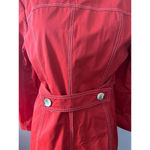 Michael Kors Michael by Red orange utility belted cotton trench coat size Med Photo 4