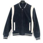 American Eagle Honestly Bomber Jacket Navy White S Photo 0