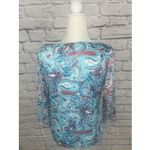 Casey Key Women's Boho Casual Lightweight Resortwear 3/4 Sleeve Top Size Large Photo 3