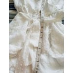 BB Dakota Romper Ivory Swiss Dot Long Sleeve Wrap Top Womens Size Medium Photo 6