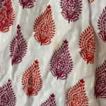 Roller Rabbit ‎ Cotton midi Dress in Floral Block Print tassels red white size S Photo 13