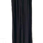 Black Halo  High Rise Black Pleat Front Wide Flare Leg Dress Pants size 6 Photo 0