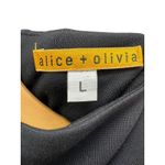 Alice + Olivia  Black Sleeveless Mock Neck Asymmetrical Seam Dress Size L Photo 3