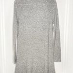 White + Warren Long Sleeve 100% Cashmere Ribbed Sweater Dress Small Light Gray Photo 7