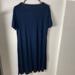 Women’s Soft Sleep Dress Medium Navy Blue Blue Photo 3