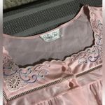 Vanity Fair Vintage  pink button front robe nightgown housecoat size small Photo 2