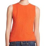 Alice + Olivia Ana Sequin and Bead Embellished Silk Tank Top in Orange Photo 0