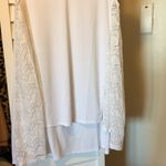 Jordan Taylor NWT White Asymetrical Coverup w Lace sides Cap Sleeve  Photo 1