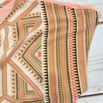 Melon Tan Cream Geometric Boho Tribal Short Cap Sleeve Top by Ruby Rd. Orange Size 8 Photo 4