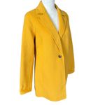 Talbots mustard yellow long sleeve collared button front mid length wool jacket Photo 1