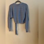 EXPRESS  Blue Wrap Tie Front Knit Cardigan Sweater Size M Photo 2