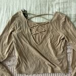 Forever 21 Tan longsleeve with open back Photo 2