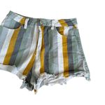 Altar'd State Multicolor Striped Denim Shorts Size Medium Photo 6
