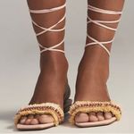 Anthropologie Embellished Tie Up Sandals new in box 8 Photo 1