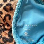 LA Hearts  bright blue terry cloth strappy triangle bikini top Photo 4