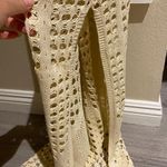 Cream Crochet Maxi Dress White Photo 2