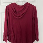 Rue 21 Burgundy Long Sleeve Hoodie Shirt Photo 2