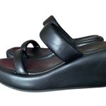 Coconuts by Matisse  Unique Black Slip-On Wedge Sandals size 9 Photo 5