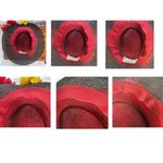 Scala VTG The Collection Black Straw Weave Hat Flower Embellishments Cru… Photo 11