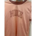 Nike  Dri FIT Team Peach Ringer T Shirt Womens Medium Athletic Top Photo 1