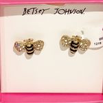 Betsey Johnson  Rhinestone Bumble Bee Earrings Jewelry NEW in Box NWT Photo 2