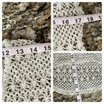 Full Tilt Tan Crochet Sheer Crop Top Boho Peasent Beachy Peasant S Open Back Photo 4