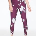 Athleta Leggings Floral Elation Stretch Plum Waist Pocket Size S Photo 0