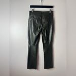 Gap Vintage Slim High Rise Vegan Faux Leather Pants Green Mistletoe size 4 Photo 3