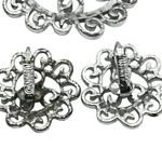 Sarah Coventry Silver Tone Whimsical Swirl Brooch Pin‎ And Clip Earrings Set Photo 3