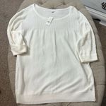 New York & Company Lightweight Sweater‎ White Size XL Photo 9