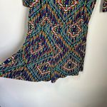 Veronica M  Womens Kimono Shorts Romper Multi Color Geometric Print Stretch Small Photo 12