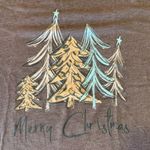 Next Level Apparel  Merry Christmas Tee Large Brown Tan Gold short sleeve Photo 1