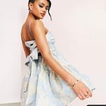 ASOS Luxe Jacquard Corseted Tiered Skater Mini Dress Photo 2