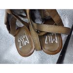 Miz Mooz  Shiloh Heeled Sandal 39/8.5-9 Taupe Leather Ankle Strap Block Shoes Photo 7